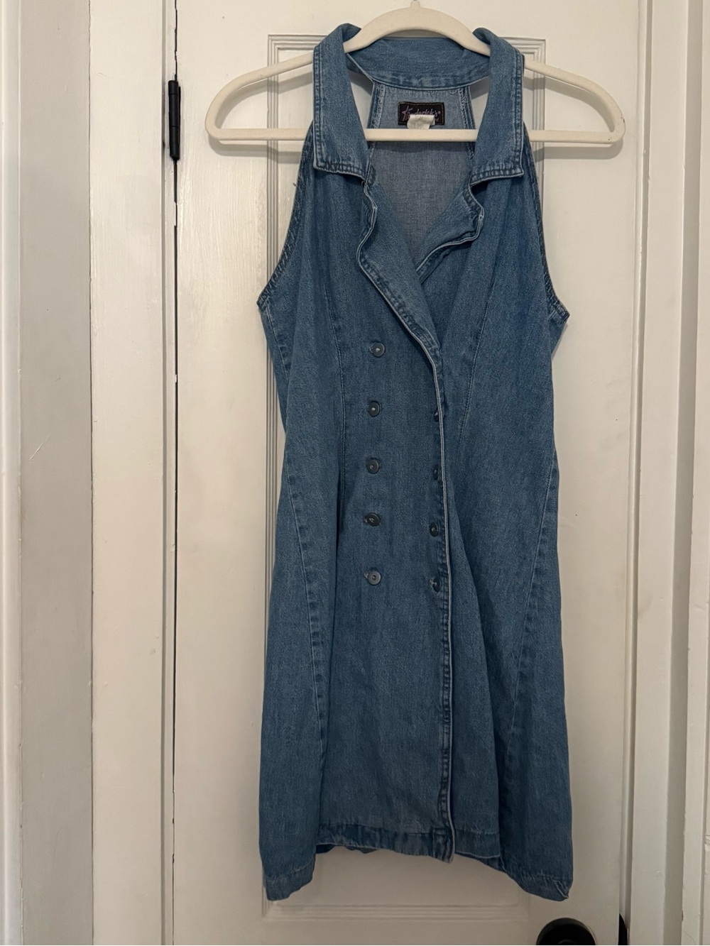 Frederick's of Hollywood Vintage Denim Mini Dress with Collar